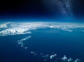 Earth from high-altitude aircraft