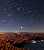 Orion and Sirius over Iran