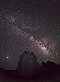 Milky Way above Saharan rocks