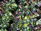 Bismuth crystals,macrophotograph