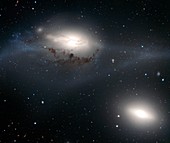 Galaxies NGC 4438 and NGC 4435,VLT image