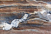 Quartz vein in gneiss rock