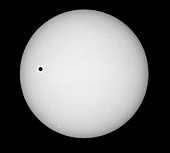 Venus transiting the Sun,telescope image