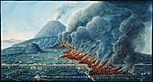 Vesuvius erupting,artwork