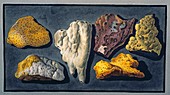 Lava samples,18th century artwork