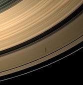 Saturn's rings at equinox,Cassini image