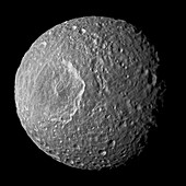 Saturnian moon Mimas,Cassini image