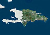 Dominican Republic,satellite image