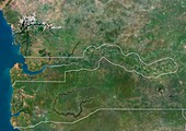 Gambia,satellite image
