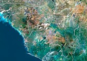 Guinea,satellite image