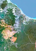 Guyana,satellite image