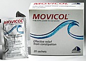 Movicol powder sachet and packaging