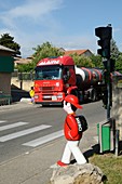 Pedestrian crossing near a school,France