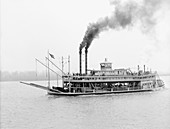 The America paddle steamer,1900s