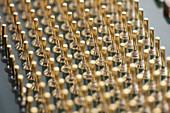 Microprocessor gold-plated contact pins