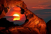 Solar eclipse,Arch Rock,Nevada