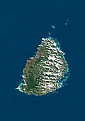 Mauritius,satellite image