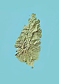 Saint Lucia,satellite image