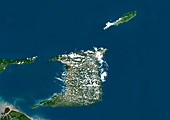 Trinidad and Tobago,satellite image