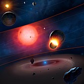 Evolution of a Planetary System