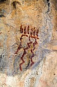 Abstract pre-Columbian rock painting