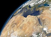 Saharan Mediterranean,satellite image