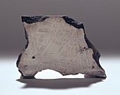 Section through an iron meteorite