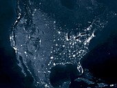 North America at night