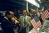 Apollo 11 officials celebrating,1969