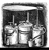 Wells pneumatic oil lamps,1889