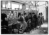 Telephone bureau exchange,1889
