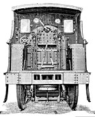 Steam locomotive cabin,1889