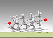 Nandrolone steroid drug molecule