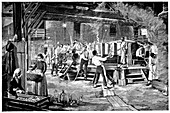 Glass-making factory,1893