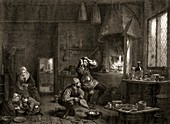 Frustrated alchemist,historical artwork