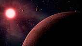 Kepler-42 planetary system,artwork