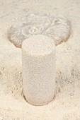 Bacterially hardened sand