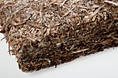 Dried seagrass insulating material