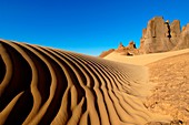 Desert dunes and rocks,Algerian Sahara