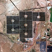 Gujarat Solar Park India,satellite image