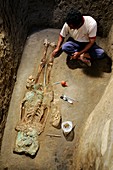 Archaeological excavation,Peru