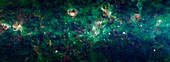 Milky Way nebulae,infrared image