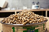 Wood pellet production