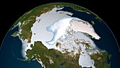 Artic sea ice coverage,2012