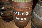 Barrels of salted pork