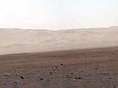 Wall of Gale Crater on Mars,brightened