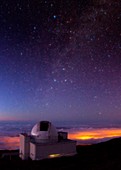 Isaac Newton telescope at night