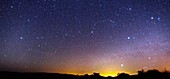 Night sky over a desert