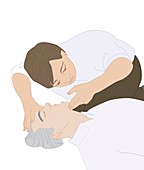 CPR first aid technique,artwork