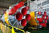 Soyuz rocket boosters Baikonur Cosmodrome